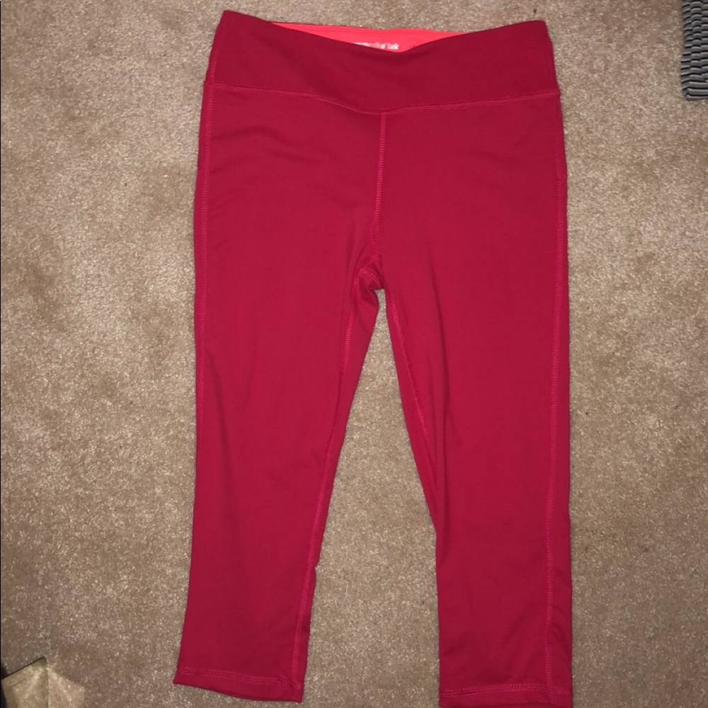 pink capri leggings